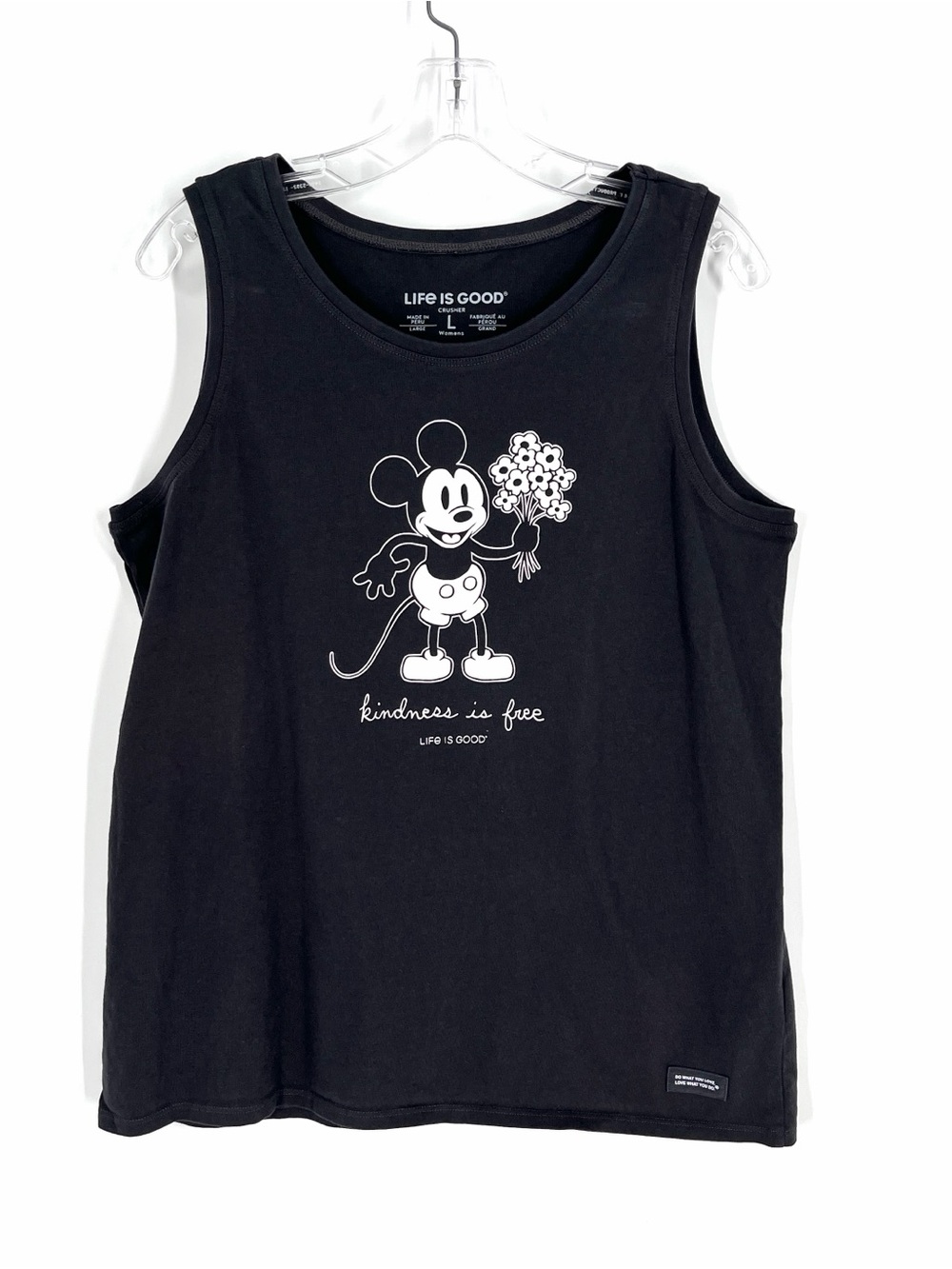 Life is Good Women’s L Crusher Tank Willie Mickey Mouse 
'